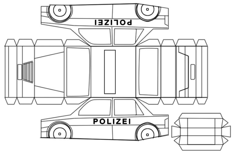 Polizeiauto basteln – Polizei Party – Polizeigeburtstag – Motto Feier